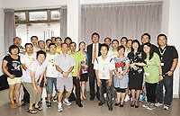 A photo of Prof. Joseph Sung, Vice-Chancellor and volunteers of Breakthrough organization